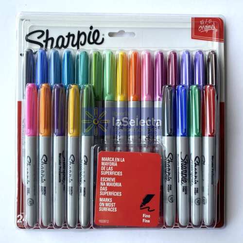 MARCADORES PUNTA FINA 24 COLORES SHARPIE