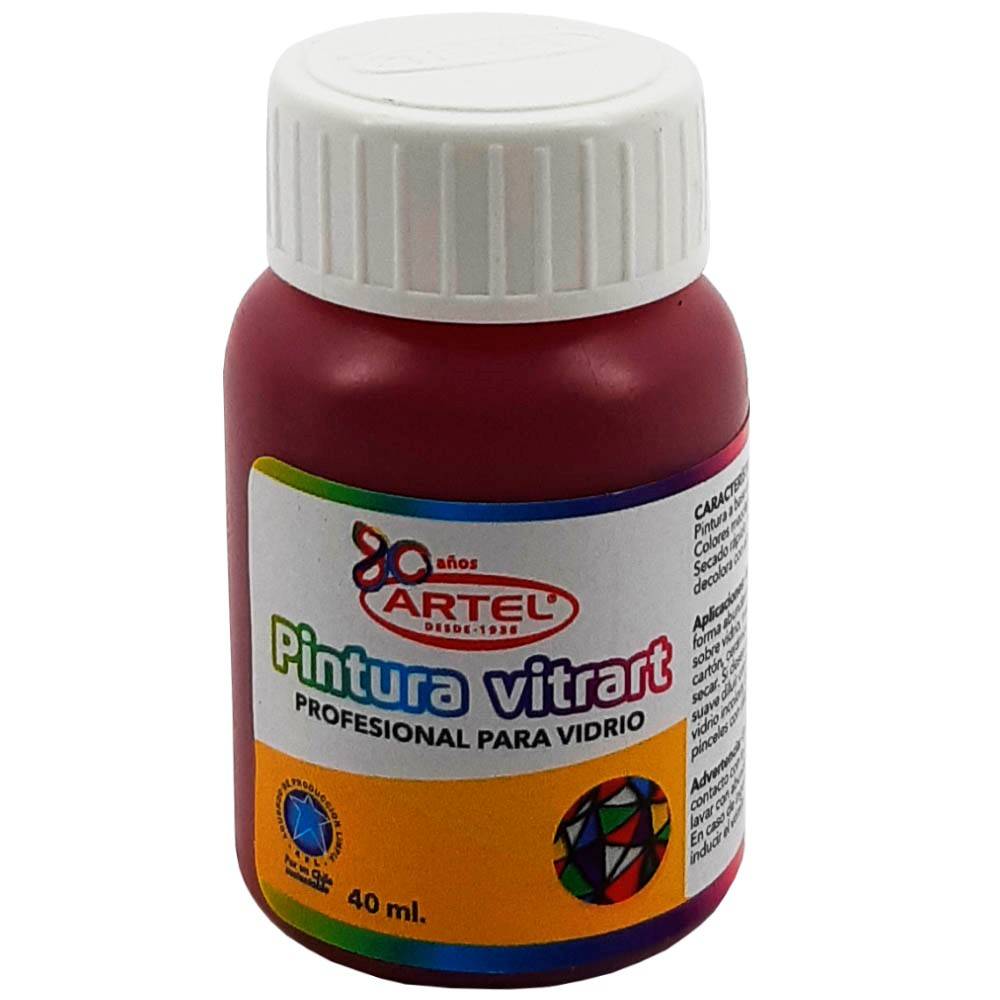 PINTURA VITRAT PARA VIDRIO CAFE 40 ML ARTEL