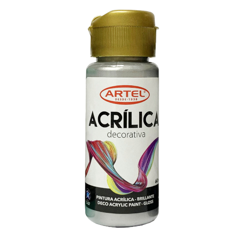 PINTURA ACRILICA DECORATIVA METAL GRIS 60 ML ARTEL