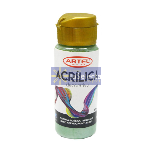 PINTURA ACRILICA DECORATIVA PASTEL VERDE 60 ML