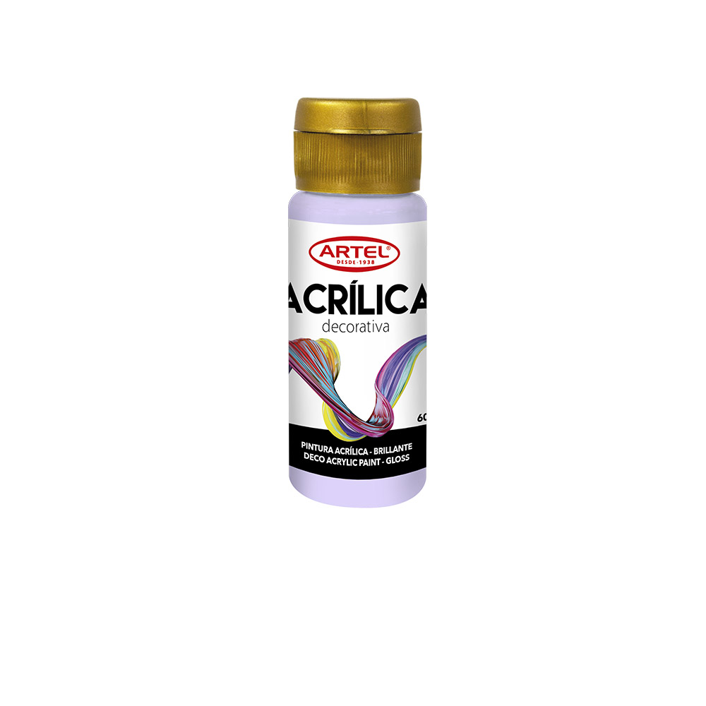 PINTURA ACRILICA DECORATIVA PASTEL LILA 60ML ARTEL