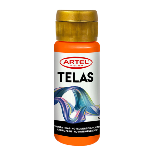 PINTURA TELA NEON NARANJA 60 ML ARTEL