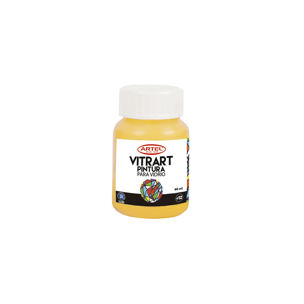 PINTURA VITRAT PARA VIDRIO AMARILLO 40 ML ARTEL