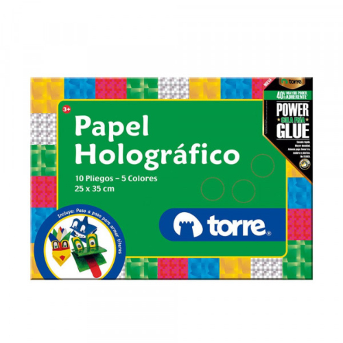 CARPETA DE PAPEL HOLOGRAFICA TORRE