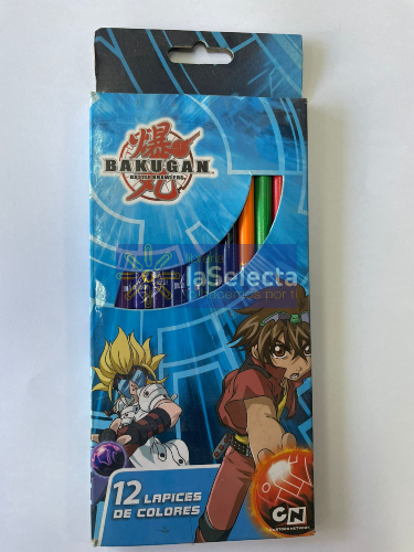 LAPICES 12 COLORES BAKUGAN CARTOON NETWORK