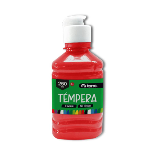 TEMPERA ROJO 250 ML TORRE