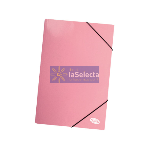 CARPETA CARTULINA CON ELASTICO ROSA ADIX