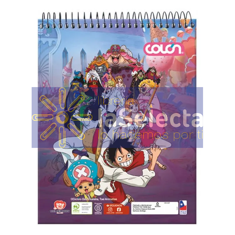 CROQUERA 1/2 OFICIO ONE PIECE 80 HJS COLON