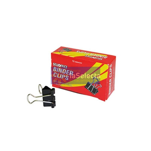 APRETADORES DOBLE CLIP 19MM 12 UN SELLOFFICE