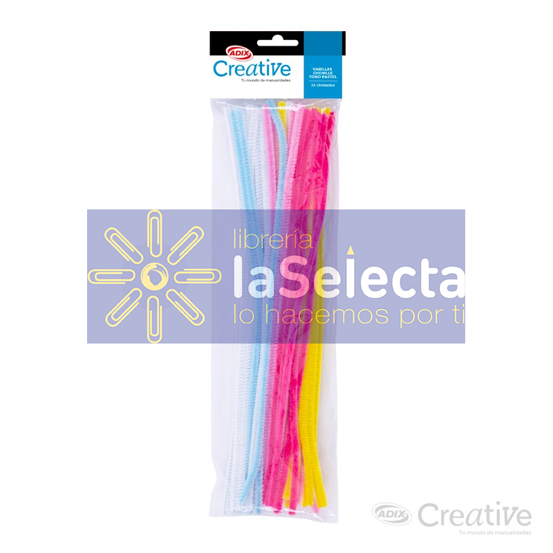 SET VARILLAS CHENILLE TONO PASTEL ADIX CREATIVE