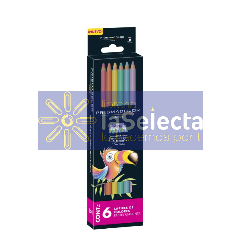 LAPICES 6 COLORES PASTEL JUNIOR PRISMACOLOR