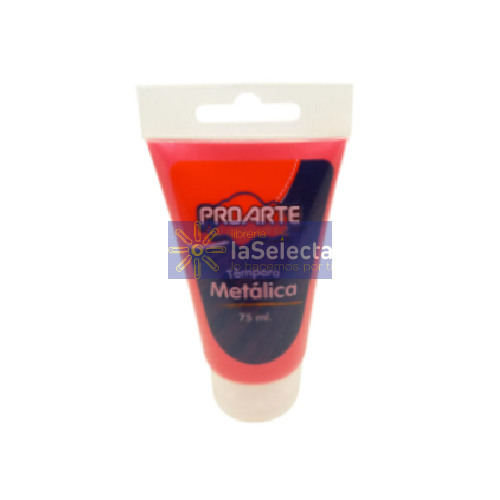 TEMPERA METALICA 75 ML ROJO PROARTE