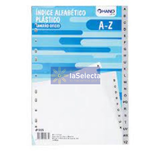 SEPARADOR OFICIO PLASTICO ALFABETICO HAND