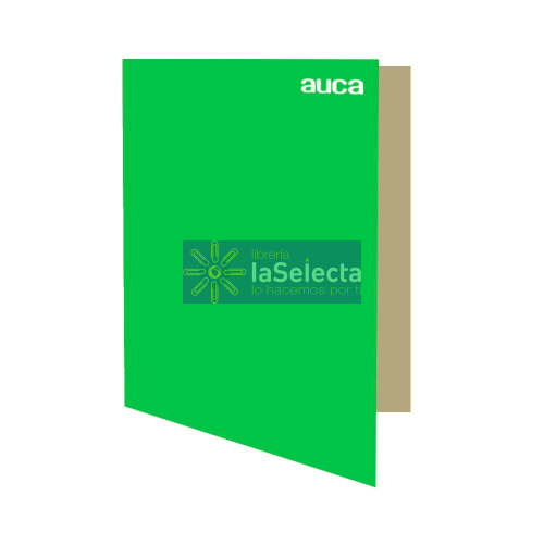 CARPETA PLASTIFICADA CON GUSANO OF VERDE AUCA