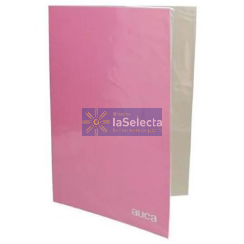 CARPETA PLASTIFICADA CON GUSANO OF ROSADO AUCA