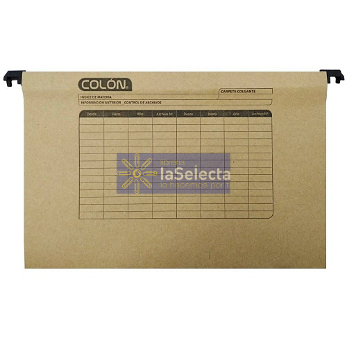 CARPETA COLGANTE CON BARRA PLASTICA COLON