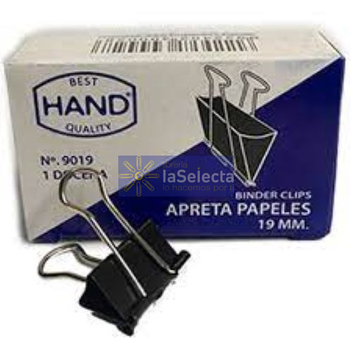 APRETADORES DOBLE CLIP 19MM 12 UN HAND
