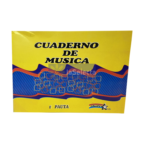 CUADERNO MUSICA PAUTA ENTERA 10 HJS HALLEY