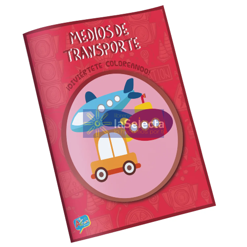 LIBRO A COLOREAR TRANSPORTE MUNDICROM
