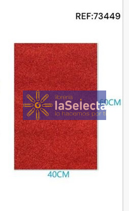 GOMA EVA 60X40 CM 2MM GLITTER ROJO IMPORTADO